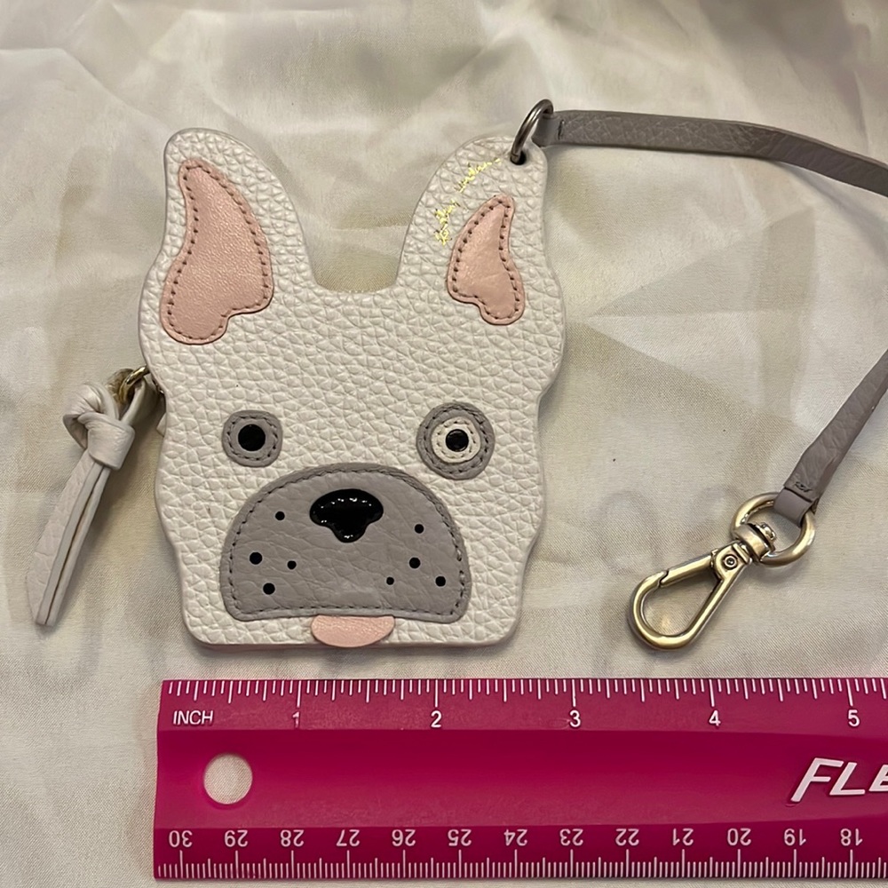 Radley, 3”x4”, white with color, Boston Terrier, purse attach